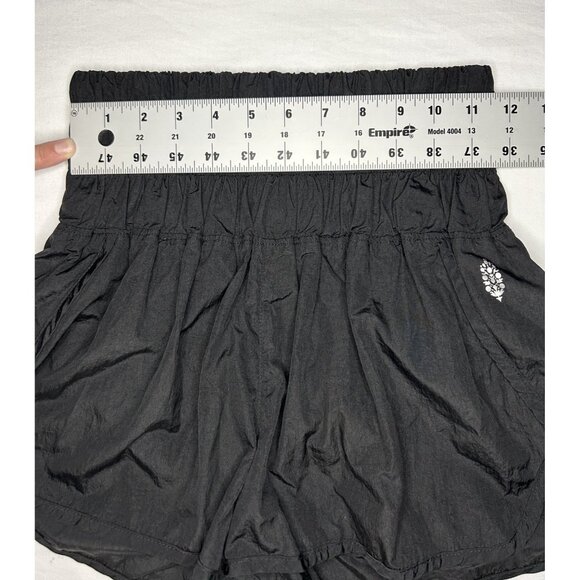 FP Movement The Way Home Shorts Womens Black High Rise Smocked Athletic Lined - Picture 10 of 13